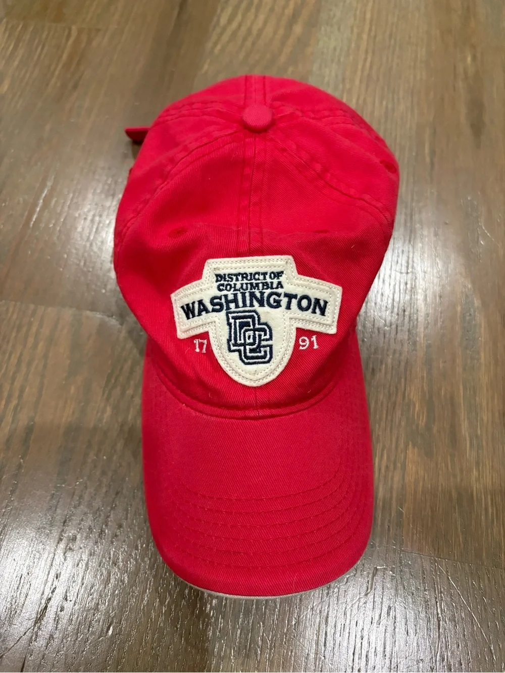 Washington Red Baseball Cap with Embroidered Patch